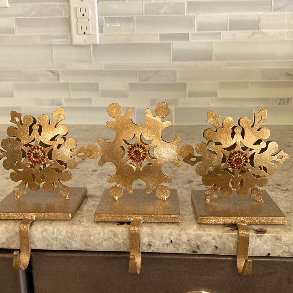 Christmas stocking holders.